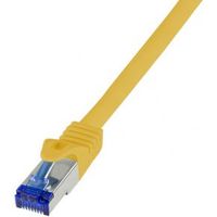 LogiLink C6A027S netwerkkabel Geel 0,5 m Cat6a S/FTP (S-STP)