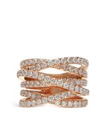 LEO PIZZO bague Waves en or rose 18ct ornée de diamants