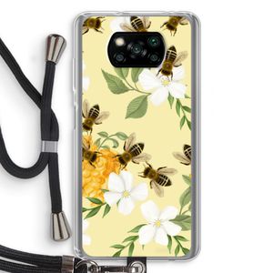 No flowers without bees: Xiaomi Poco X3 NFC Transparant Hoesje met koord