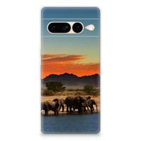 Google Pixel 7 Pro | TPU Hoesje | Olifanten