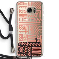 Marrakech Pink: Samsung Galaxy S7 Edge Transparant Hoesje met koord