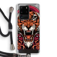 Tiger and Rattlesnakes: Samsung Galaxy S20 Ultra Transparant Hoesje met koord