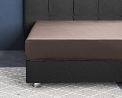 Primaviera Deluxe Satijnen Hoeslaken Taupe 180 x 200