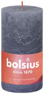 Bolsius shine rustiekkaars 130/68 twilight blue