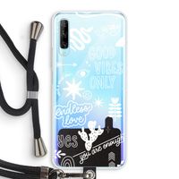 Good vibes: Huawei P Smart Pro Transparant Hoesje met koord