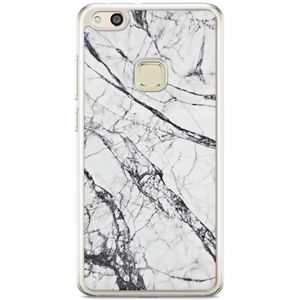 Huawei P10 Lite siliconen hoesje - Grijs marmer
