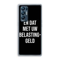 Belastinggeld - Zwart: Oppo Find X3 Neo Transparant Hoesje