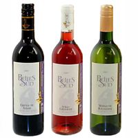 Belles du Sud wijn trio rood, wit en rosé