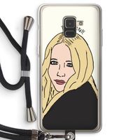 Mary Kate: Samsung Galaxy A8 (2018) Transparant Hoesje met koord