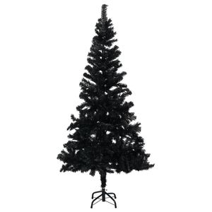 Kunstkerstboom met standaard 150 cm PVC zwart