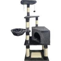 SWIFTY Krabpaal - 55 x 40 x 138 cm - Donkergrijs - 3 platforms, 1 zitstok, 1 nis, krabpalen