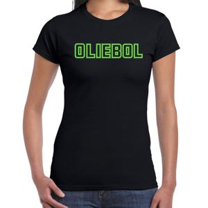 Fout kersttrui t-shirt voor dames - oliebol - groen - oliebollen - kerst/nieuwjaar