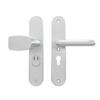 AXA AXA veiligheidsbeslag voordeur Oval Plus Wing knop/U-kruk PC55 met kerntrekbeveiliging SKG3 - aluminium