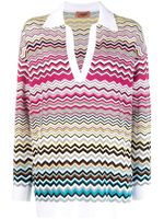 Missoni pull tressé à motif zigzag - Blanc