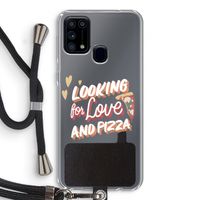 Pizza is the answer: Samsung Galaxy M31 Transparant Hoesje met koord