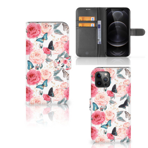 Apple iPhone 12 Pro Max Hoesje Butterfly Roses