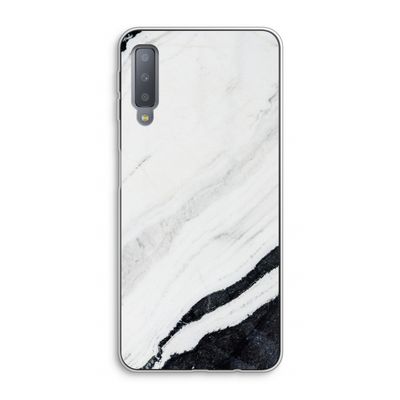 Elegante marmer: Samsung Galaxy A7 (2018) Transparant Hoesje