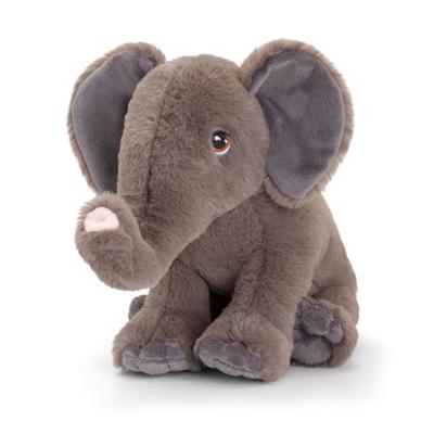 Keel Toys Pluche knuffel dieren - Afrikaanse olifant - 25 cm - grijs