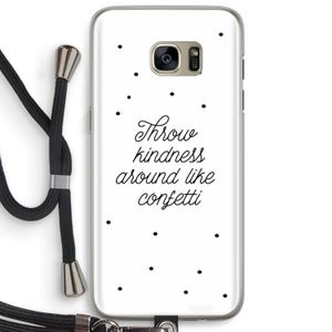 Confetti: Samsung Galaxy S7 Edge Transparant Hoesje met koord