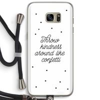 Confetti: Samsung Galaxy S7 Edge Transparant Hoesje met koord