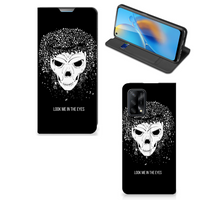 Mobiel BookCase OPPO A74 4G Skull Hair