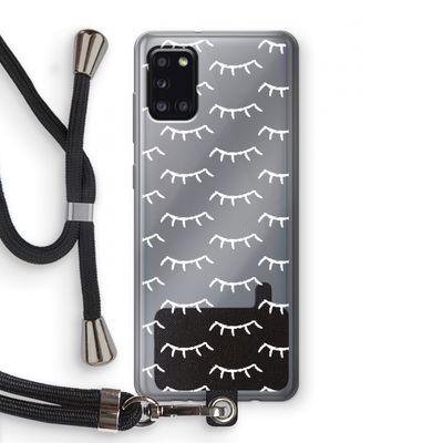 Wimpers: Samsung Galaxy A31 Transparant Hoesje met koord