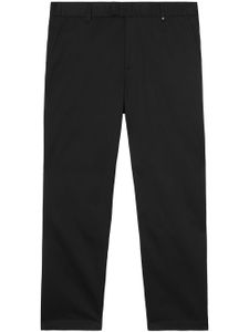 Burberry pantalon chino slim à logo brodé - Noir