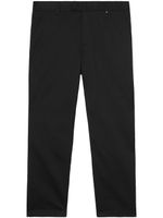 Burberry pantalon chino slim à logo brodé - Noir