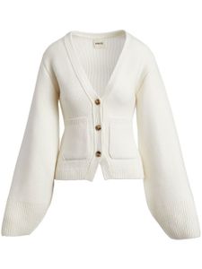 KHAITE cardigan The Scarlet à manches amples - Blanc