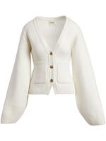 KHAITE cardigan The Scarlet à manches amples - Blanc - thumbnail