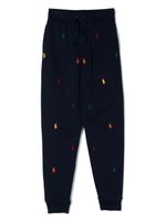 POLO RALPH LAUREN KIDS pantalon de jogging à logo brodé - Bleu - thumbnail