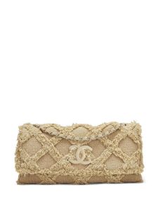 CHANEL Pre-Owned grand sac porté épaule en crochet (2009) - Tons neutres