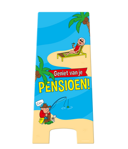 Waarschuwingsbord Geniet Van Je Pensioen