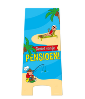 Waarschuwingsbord Geniet Van Je Pensioen