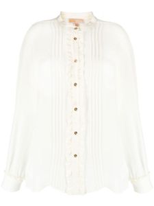 Michael Michael Kors ruffled buttoned shirt - Tons neutres