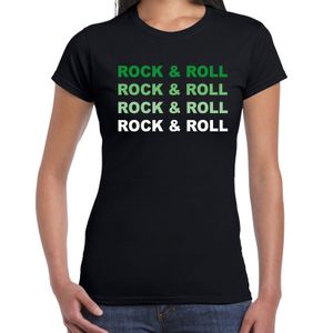 Fifties rock and roll t-shirt / outfit zwart voor dames 2XL  -