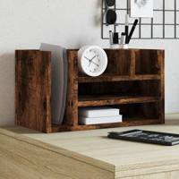 VidaXL Bureau organiser 44,5x24x25 cm bewerkt hout gerookt eikenkleur VidaXL Bureau organiser 44,5x24x25 cm bewerkt hout gerookt eikenkleur