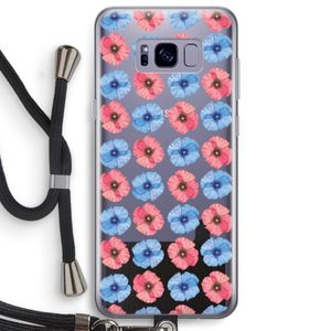 Klaproosjes: Samsung Galaxy S8 Plus Transparant Hoesje met koord