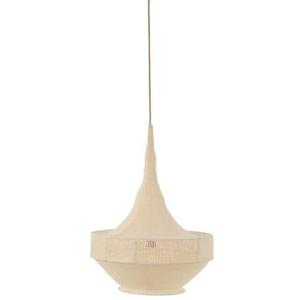 J-Line hanglamp Handgebreid - textiel - beige - large