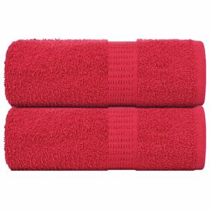 VidaXL Zeepdoekjes 2 st 30x30 cm 360 g/m² 100% katoen rood