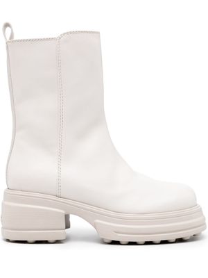 Tod's bottines en cuir à fermeture zippée - Blanc