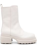 Tod's bottines en cuir à fermeture zippée - Blanc