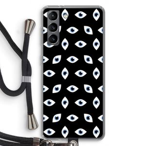 Eyes pattern: Samsung Galaxy S21 Transparant Hoesje met koord