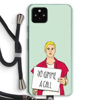 Gimme a call: Pixel 5a 5G Transparant Hoesje met koord