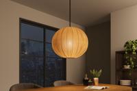 Ronde hanglamp BIO 45cm naturel stoffen kap Boho - 45843