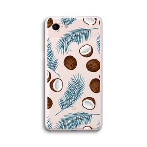 Kokosnoot roze: Google Pixel 3 XL Transparant Hoesje