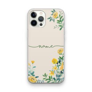 Gele bloemen: iPhone 12 Pro Max Transparant Hoesje