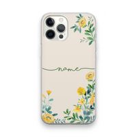 Gele bloemen: iPhone 12 Pro Max Transparant Hoesje