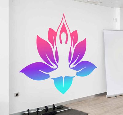 Stickers sport Mandala en yoga zelfklevende sticker