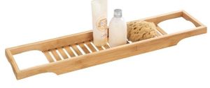 WENKO 24750100 opslagbak voor badkamers Hout Bamboo Organizer voor badkamer